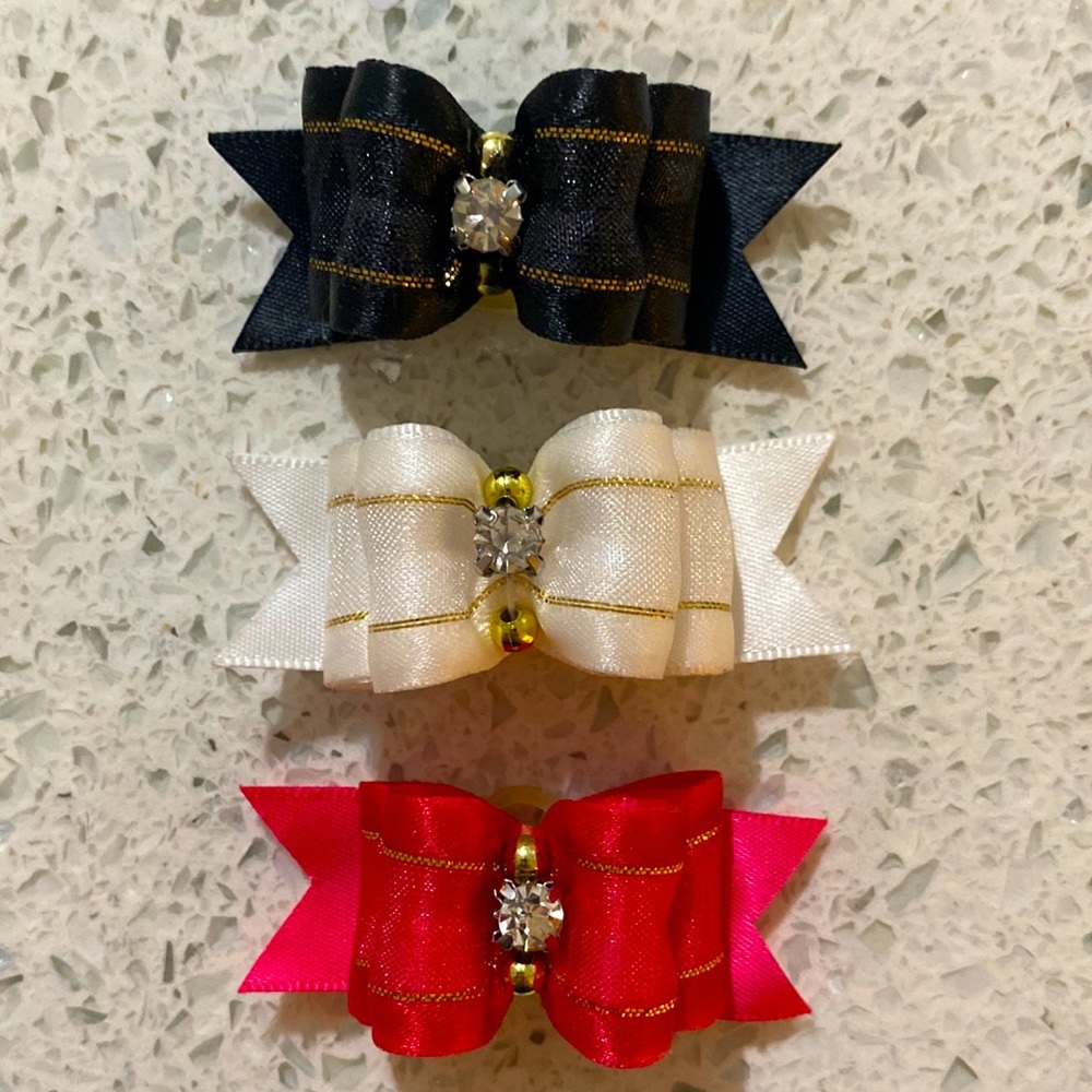 Dog bows set of 3